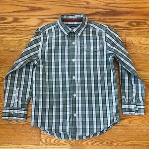 Carter’s Boys Green Plaid Button-Down Dress Shirt